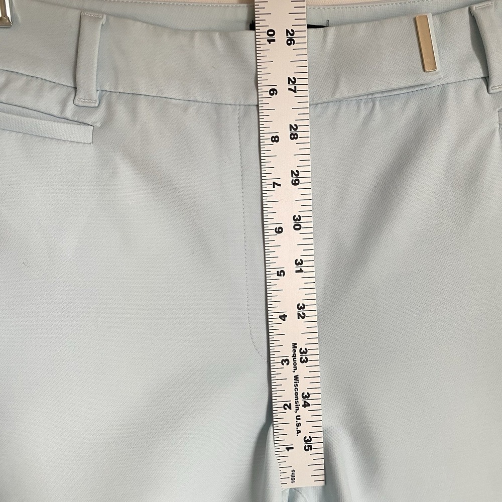White House Black Market Dress Pants Size 12 Light Blue Slim Career Stretch - Picture 8 of 12